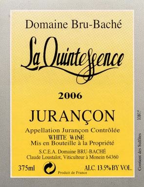 La Quintessence Jurançon Imported by Kermit Lynch Wine Merchants