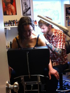 The Artist at Work photo by Katherine Carscallen